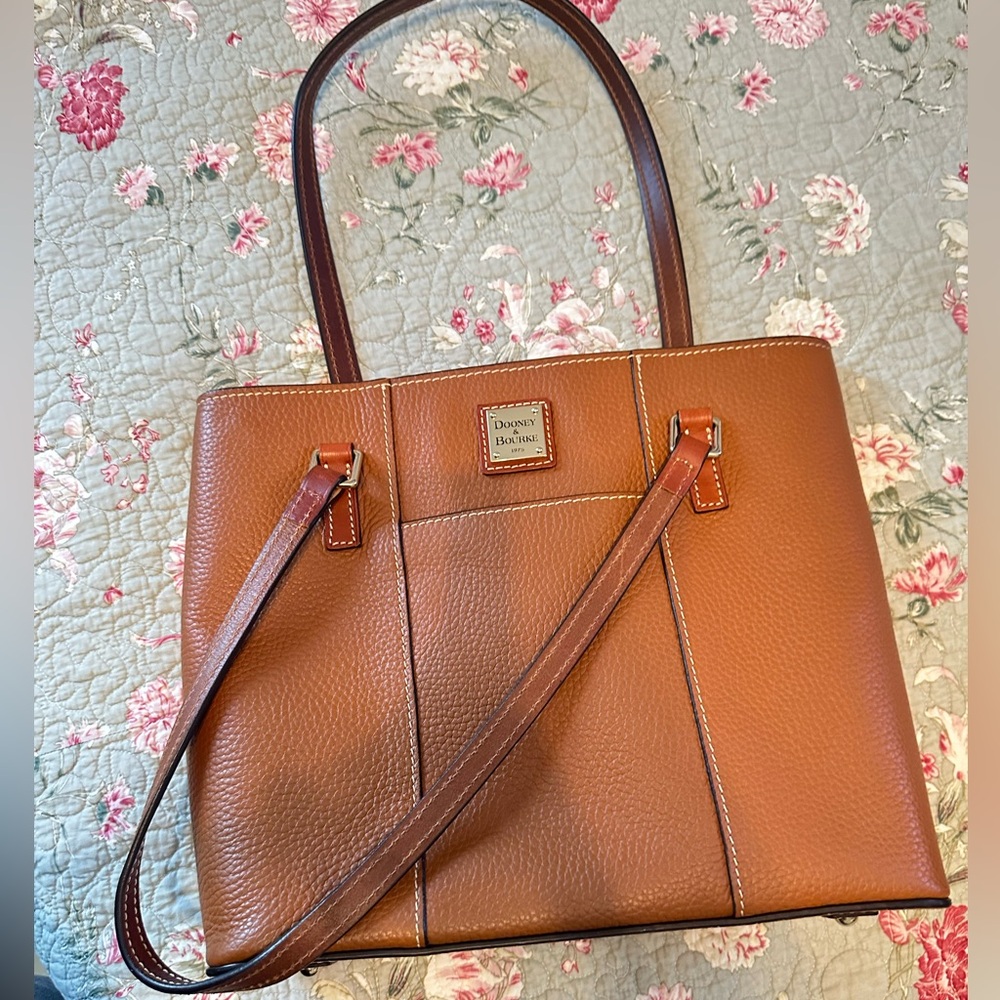 Dooney & Bourke Brown Leather Structured Tote